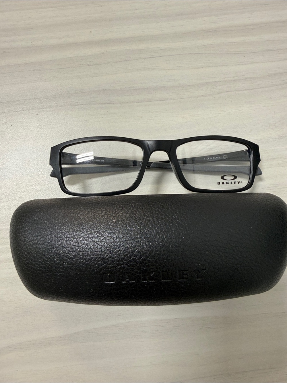 Oakley ox8039 chamfer Black Rectangular Eyeglass Frames